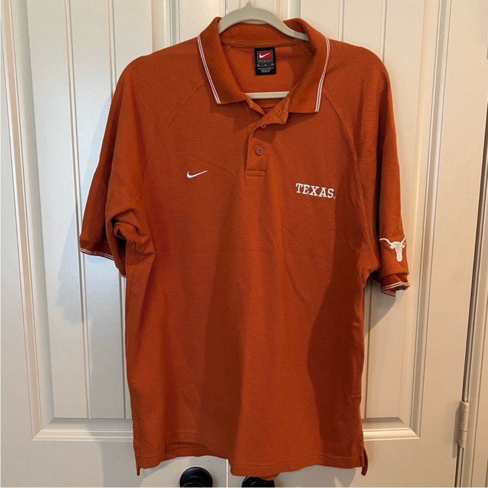 ⛱️Nike - Burnt Orange Texas Longhorns Polo Shirt - L